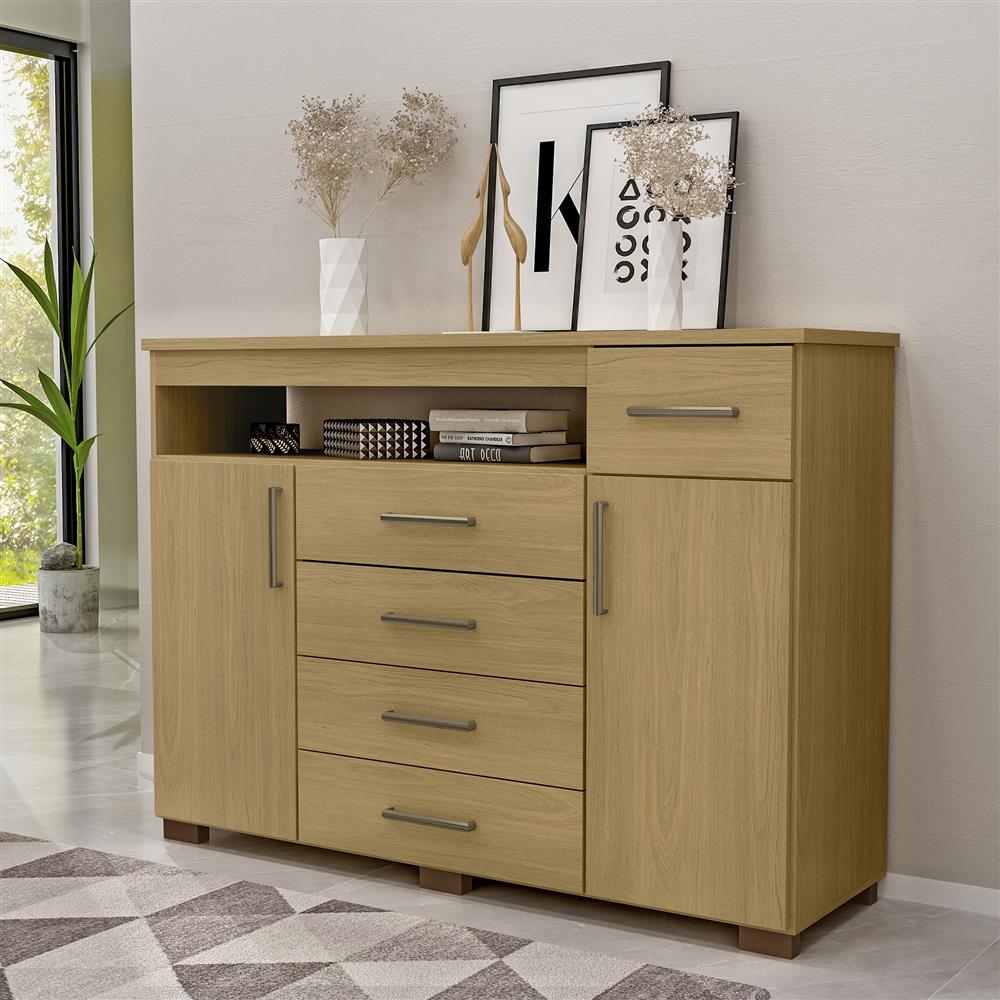 Cômoda Sapateira 2 Porta 5 Gavetas Oslo