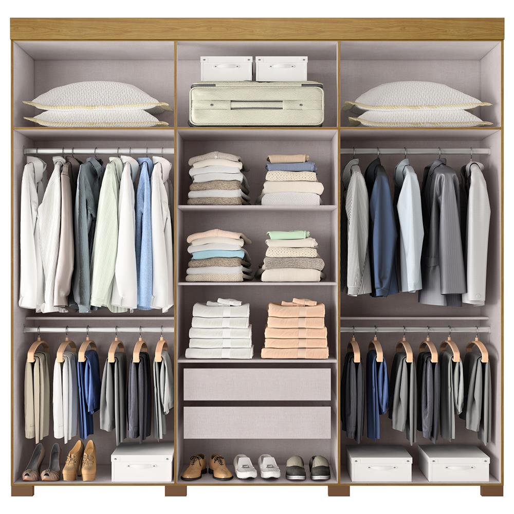 Guarda- Roupa Casal 6 Portas 2 Gav.coom espelhos Itá