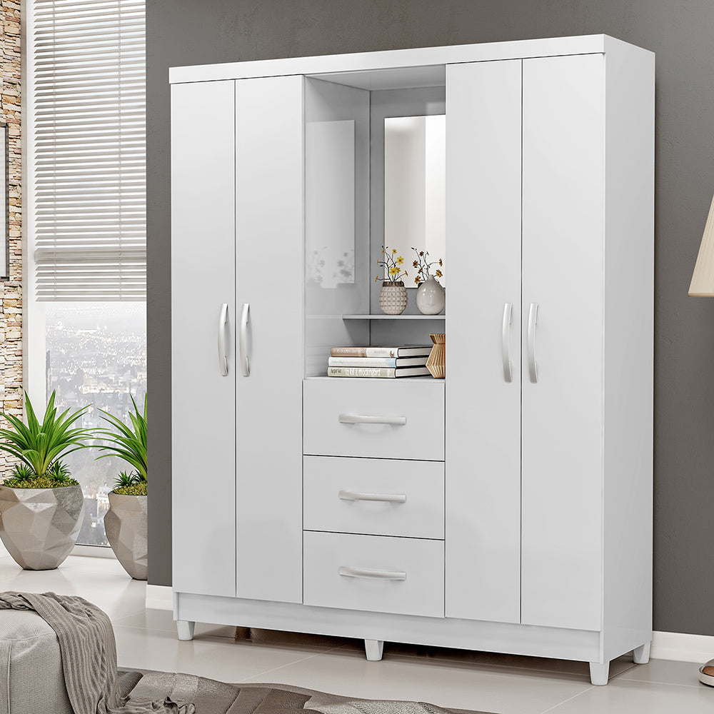 Guarda Roupa Casal 4 Portas 3 Gav Ilhéus