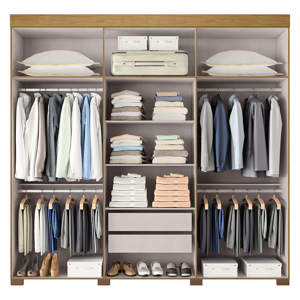 Guarda Roupa Casal 6 Portas 2 Gavetas Itá