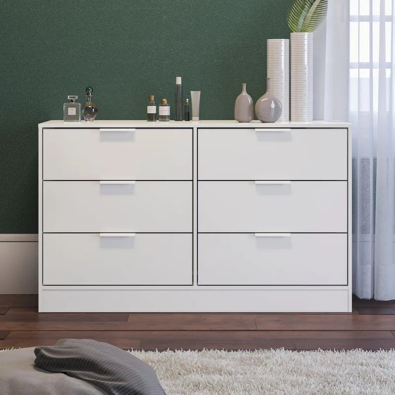 Cômoda Kappesberg 6 gavetas Branco Brilho