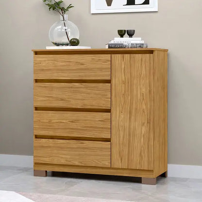 Cômoda Vega 1 Porta 4 Gavetas