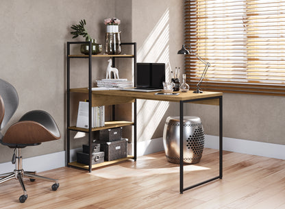 Mesa com prateleiras