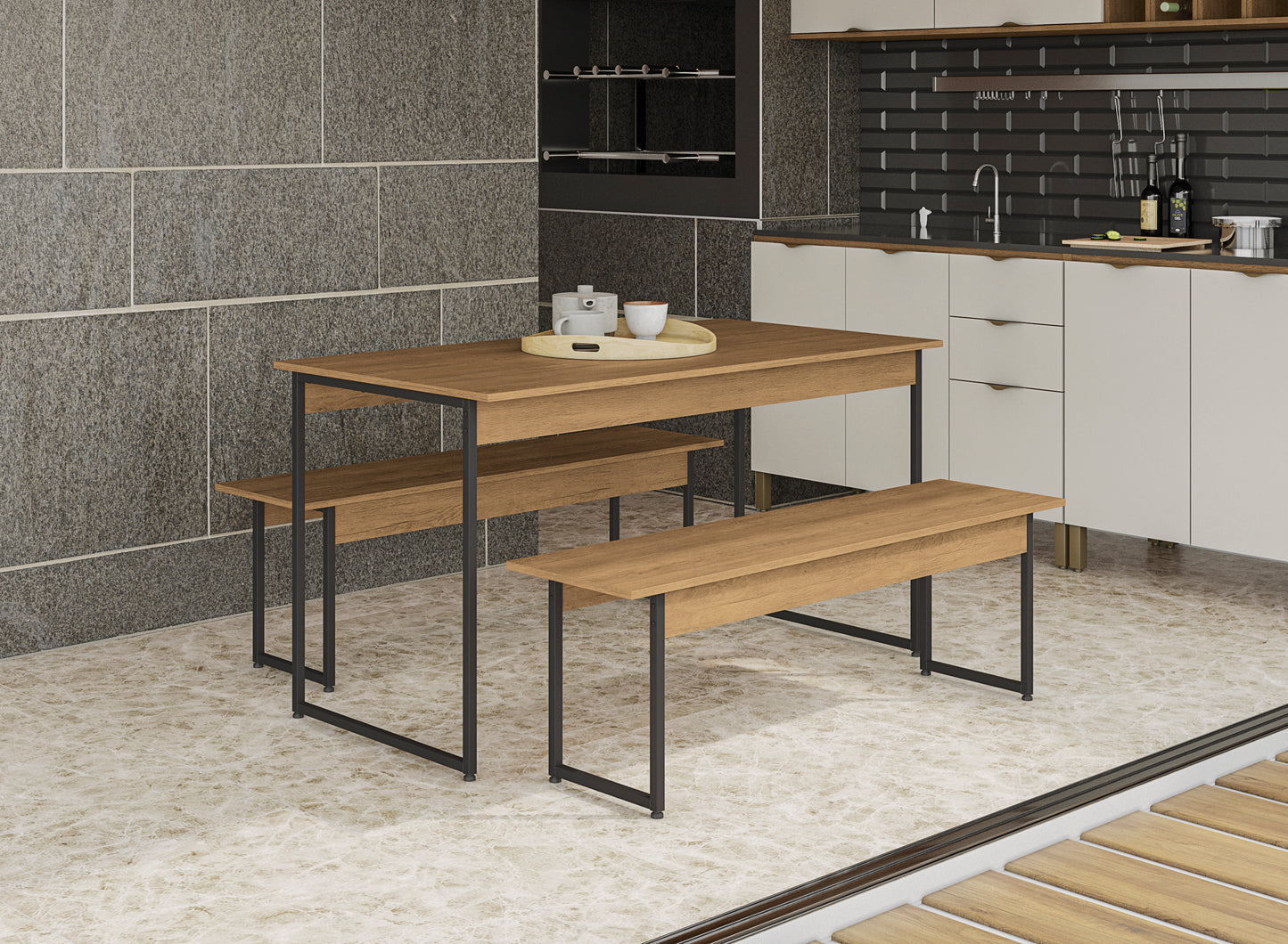 Mesa com 2 bancos