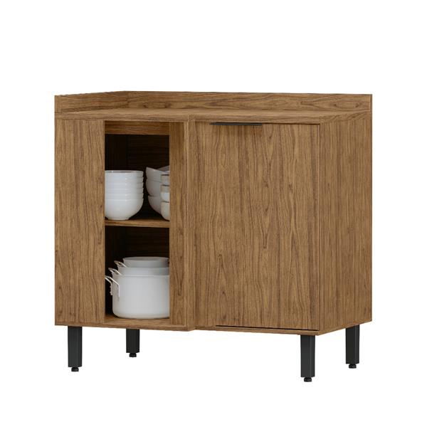 Armário Balcão de Cozinha MDF de Canto Reto Toscana