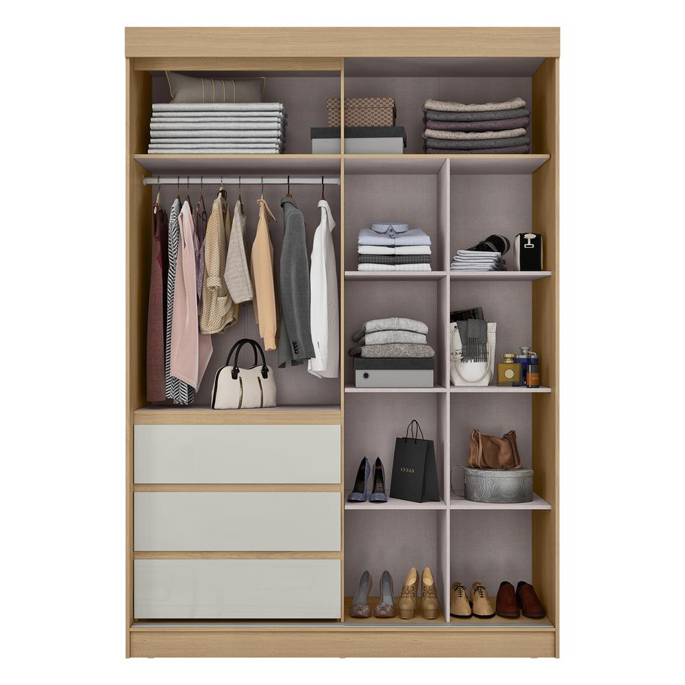 Guarda- Roupa 3 Portas 3 Gav. Bagdá com Espelho