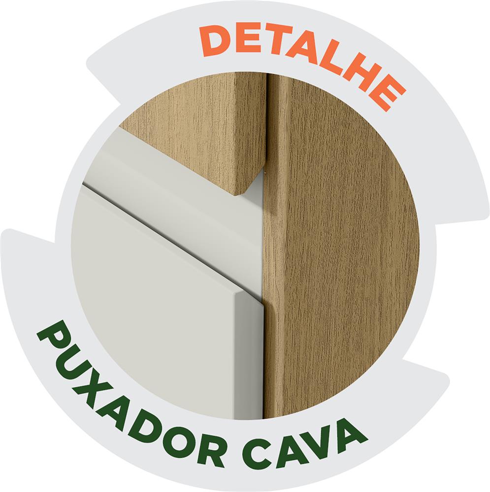 Guarda- Roupa 3 Portas 3 Gav. Bagdá com Espelho