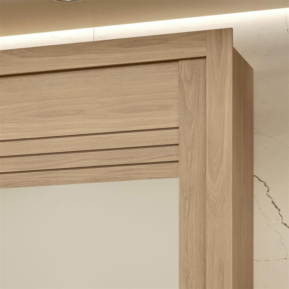 Guarda- Roupa Casal MDF 2 Portas de Correr 4 Gav. Tripoli com espelho
