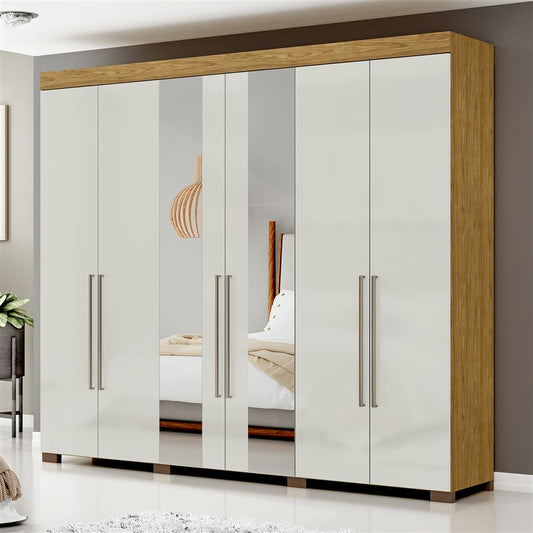 Guarda- Roupa Casal 6 Portas 2 Gav.coom espelhos Itá