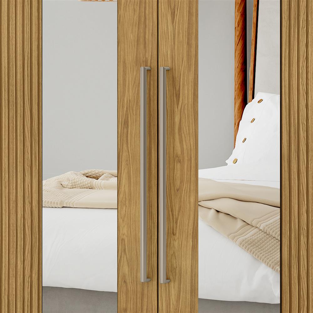 Guarda- Roupa Casal 6 Portas 2 Gav. Itá Com Espelhos
