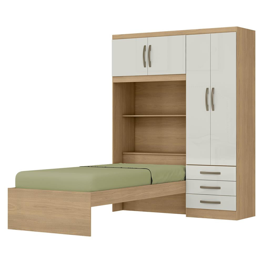 Guarda- Roupa Infantil 4 Portas 3 Gav. C/ Cama Lisboa