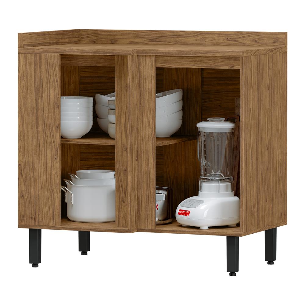 Armário Balcão de Cozinha MDF de Canto Reto Toscana