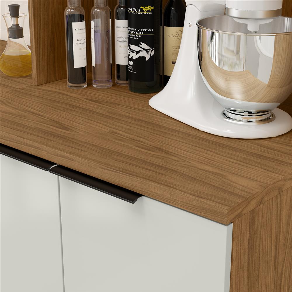 Armário Balcão de Cozinha MDF de Canto Reto Toscana
