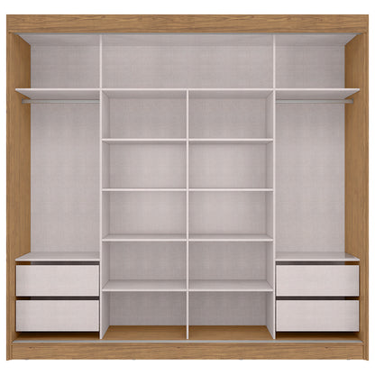 Guarda Roupa Casal MDF 2 Portas de Correr 4 Gav. Seul